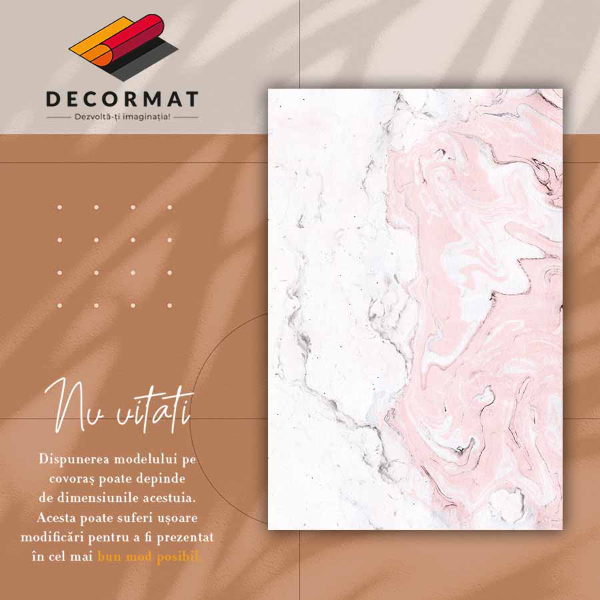 Tapis en vinyle Marbre blanc et rose