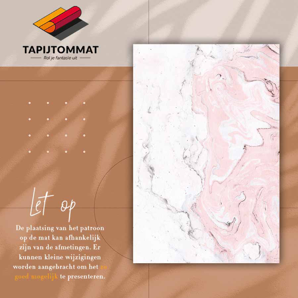 Tapis en vinyle Marbre blanc et rose