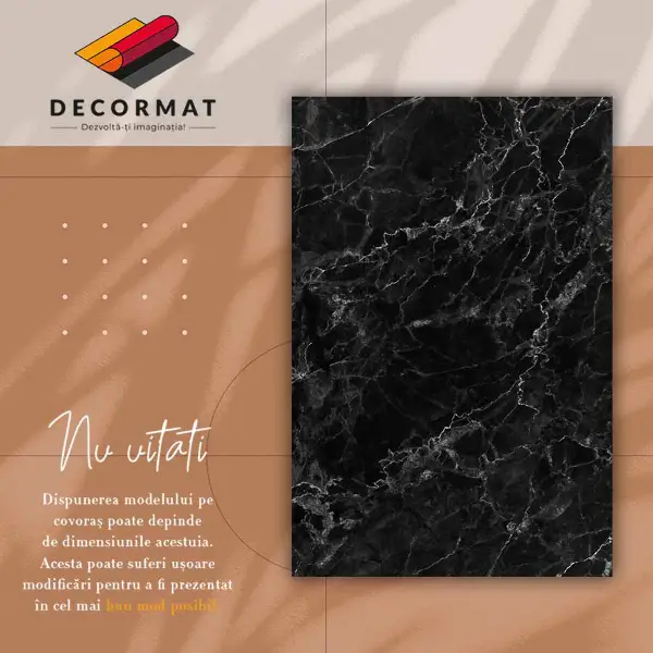 Tapis vinyle Marbre noir