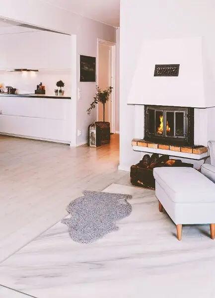 Tapis vinyl Pente en marbre d'hiver