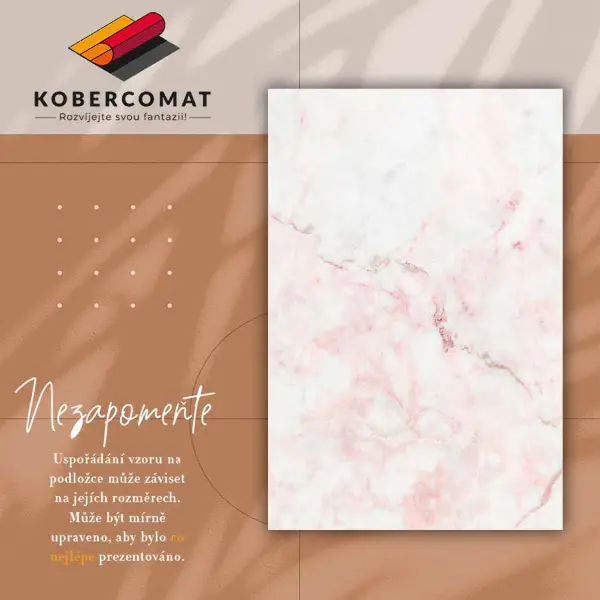 Tapis en vinyle Pierre rose blanche