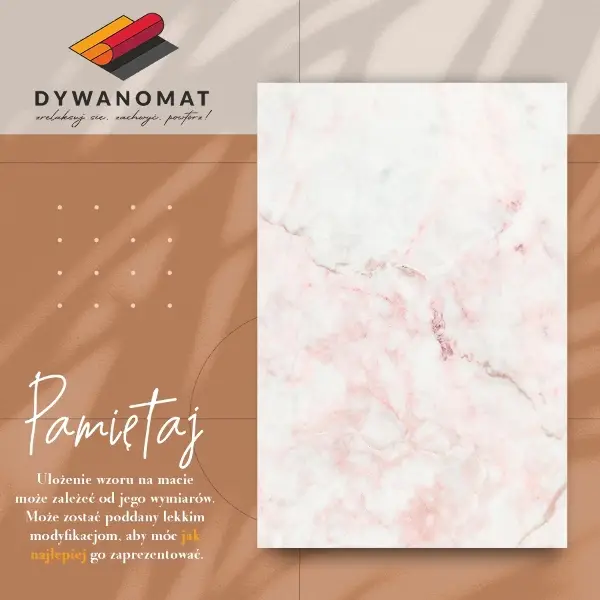 Tapis en vinyle Pierre rose blanche