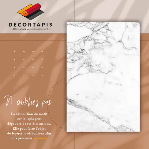 Tapis vinyle Texture de marbre noir et blanc