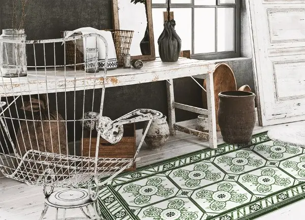 Tapis vinyle Tuiles vintage