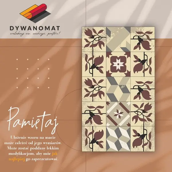 Tapis vinylique Tuiles magnolia