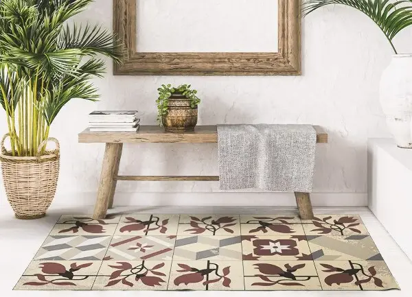 Tapis vinylique Tuiles magnolia
