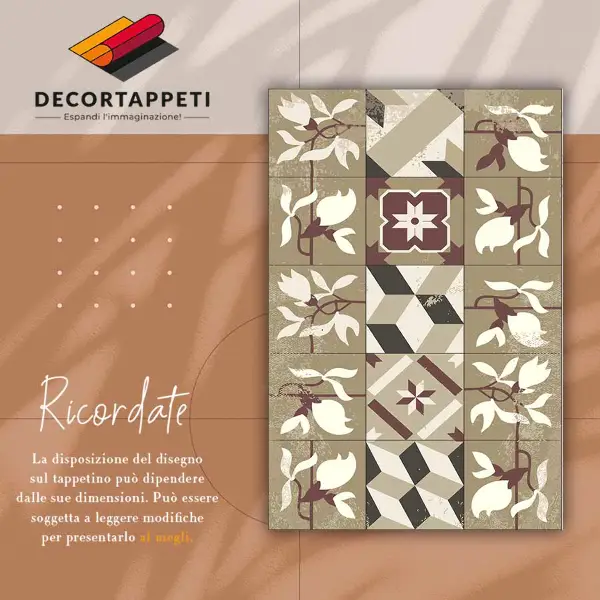 Tapis vinylique Tuiles magnolia