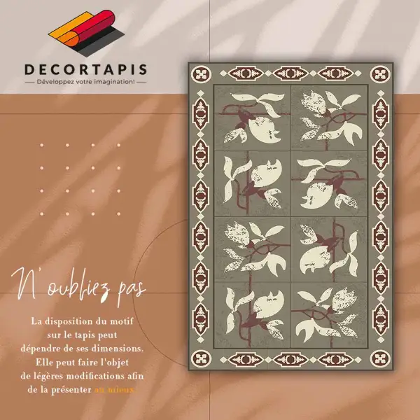 Tapis vinyle Tuiles magnolia