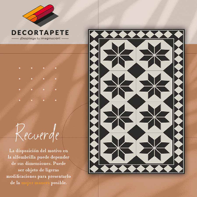 Tapis en vinyl Étoiles noires et blanches