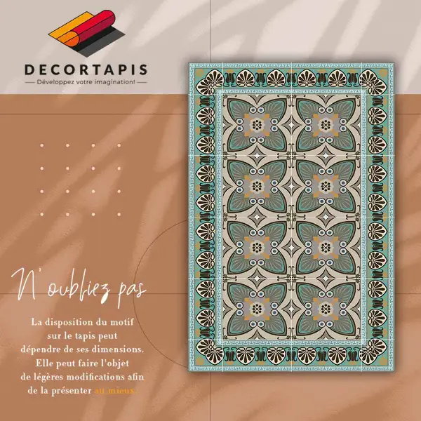 Tapis vinylique Modèle de paon de plumes