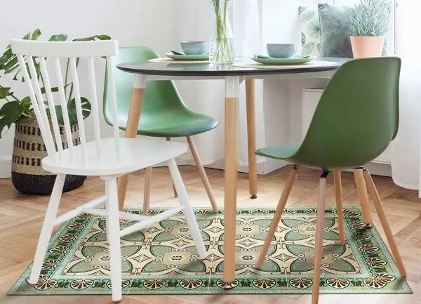 Tapis vinylique Modèle de paon de plumes