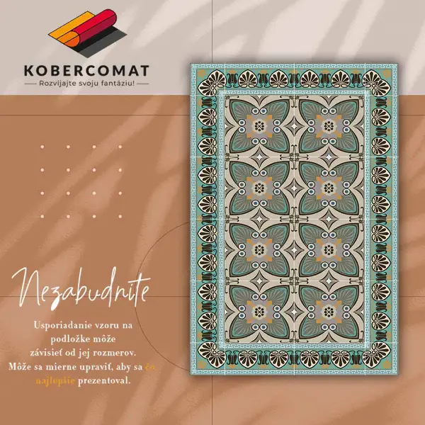Tapis vinylique Modèle de paon de plumes