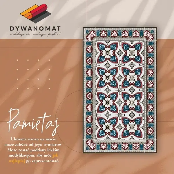 Tapis vinylique Stylo de paon de style