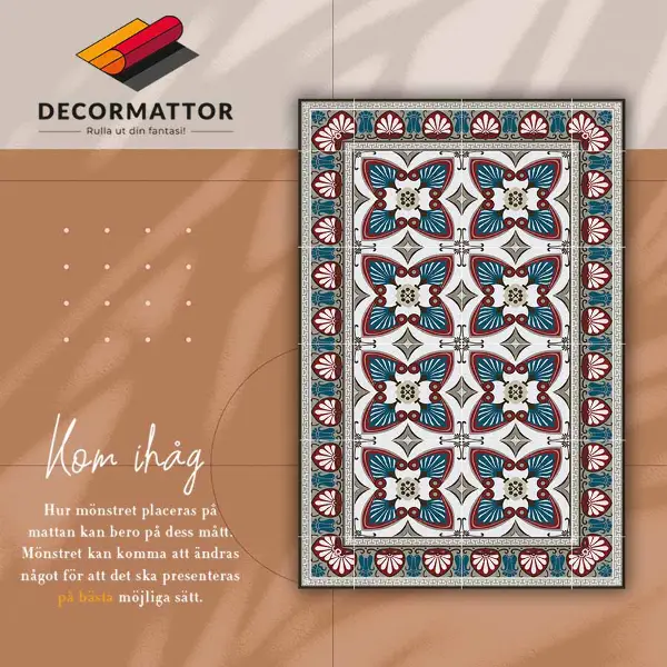 Tapis vinylique Stylo de paon de style