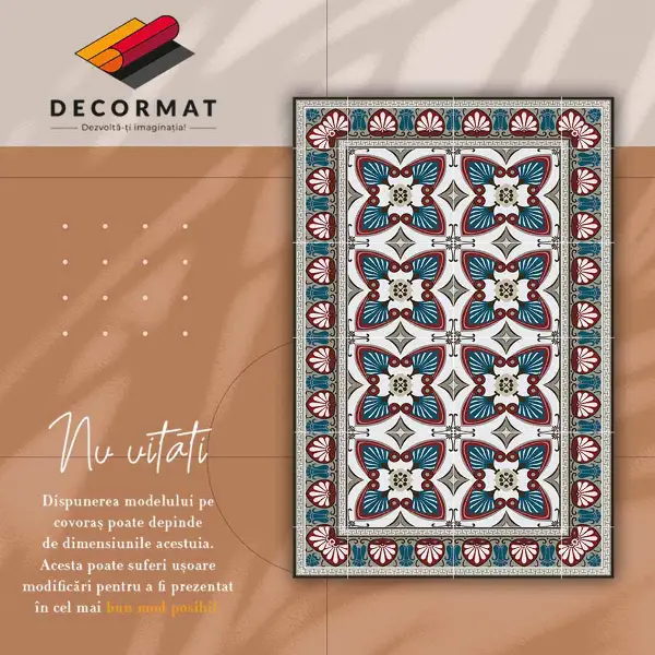 Tapis vinylique Stylo de paon de style