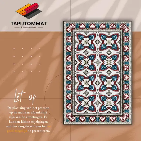 Tapis vinylique Stylo de paon de style