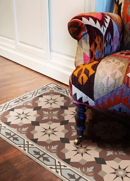 Tapis vinyl Tuiles géométriques