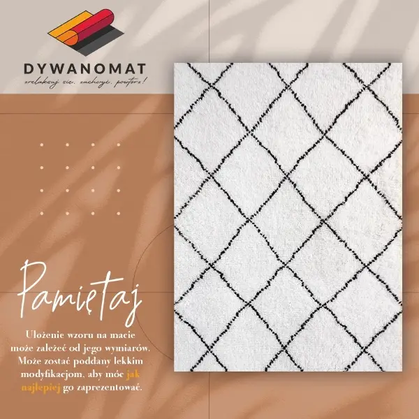 Tapis vinyle Modèle de lignes noires