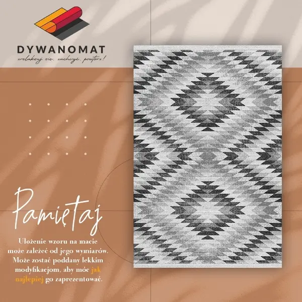 Tapis en vinyl Motif géométrique gris