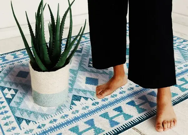 Tapis vinylique Diamants bleus