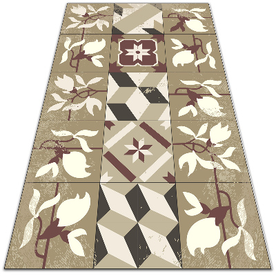 Tapis vinylique Tuiles magnolia