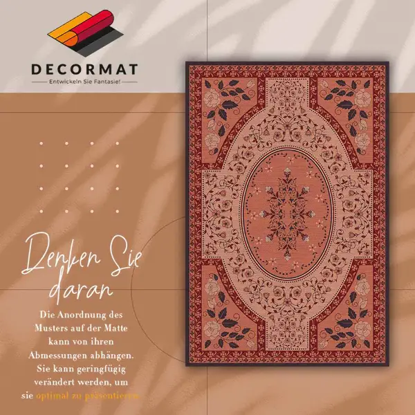 Tapis en vinyle Modèle de couronne de fleurs