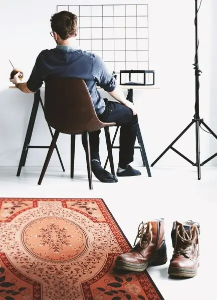 Tapis en vinyle Modèle de couronne de fleurs
