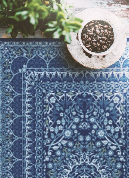 Tapis en vinyl Style bleu ancien