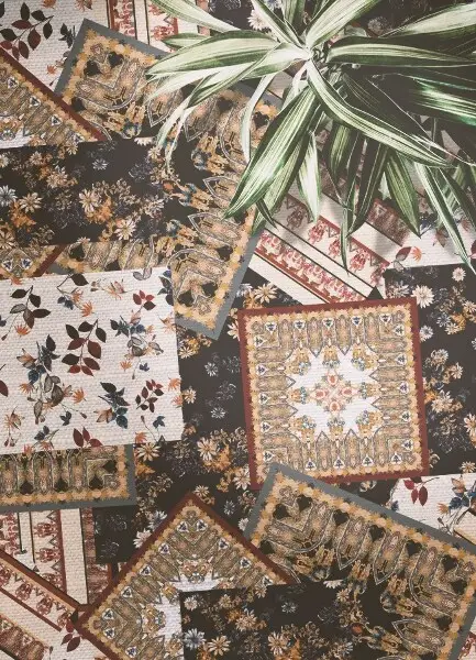 Tapis en vinyl Patchwork chaotique