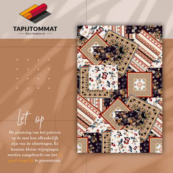 Tapis en vinyl Patchwork chaotique