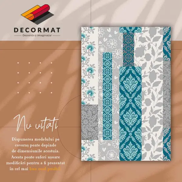 Tapis vinyle Fleurs de mosaïque