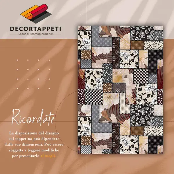Tapis vinyle Collage floral