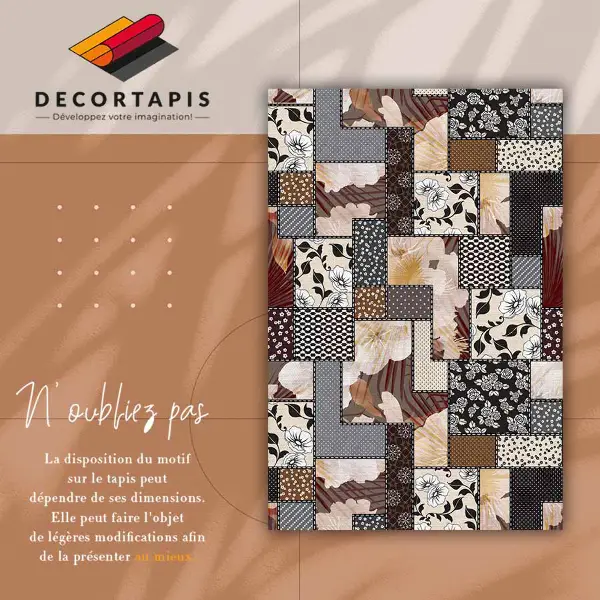 Tapis vinyle Collage floral