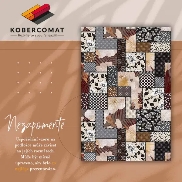 Tapis vinyle Collage floral