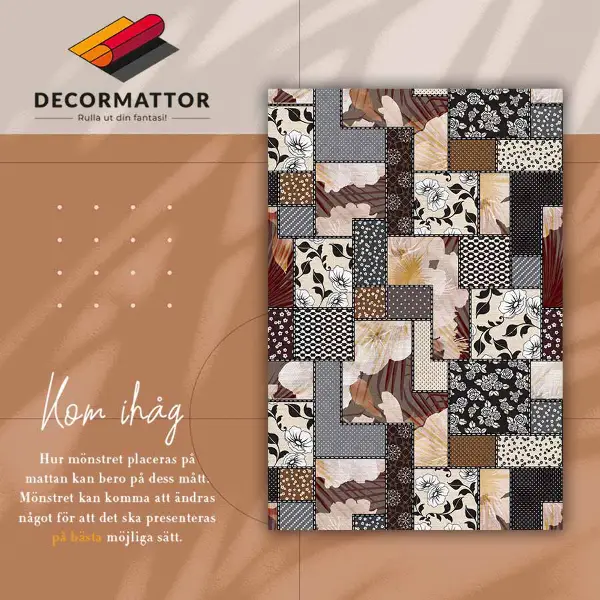 Tapis vinyle Collage floral