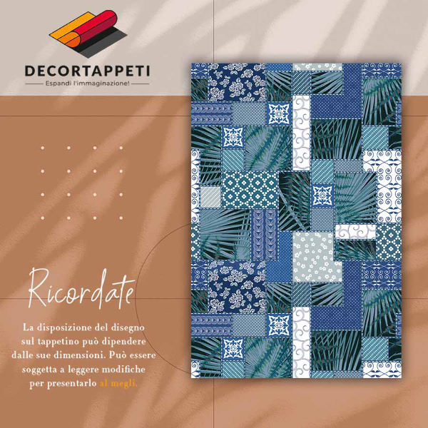 Tapis en vinyl Patchwork tropical