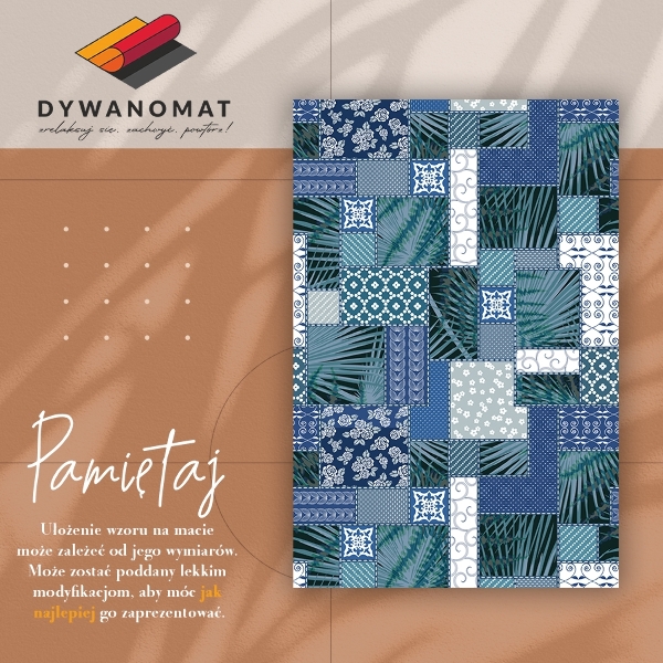 Tapis en vinyl Patchwork tropical
