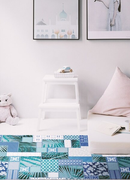 Tapis en vinyl Patchwork tropical