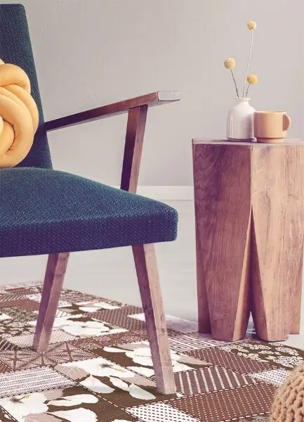 Tapis en vinyl Collage de fleurs