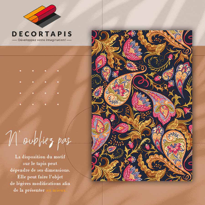 Tapis vinylique Paisley coloré