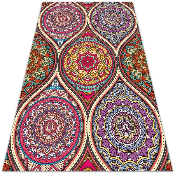 Tapis vinylique Mandala coloré