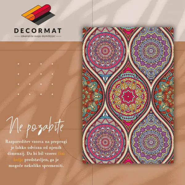 Tapis vinylique Mandala coloré