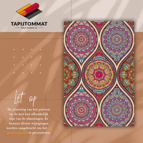 Tapis vinylique Mandala coloré