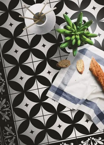 Tapis vinylique Carrelage