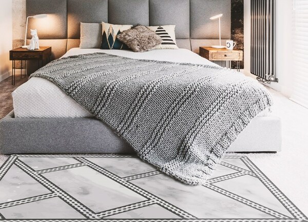 Tapis vinyle Tuiles de marbre décoratif
