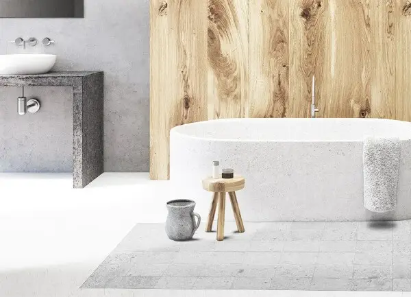 Tapis vinyle Cube concret
