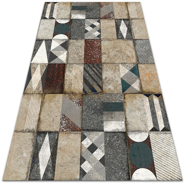 Tapis vinyle Cube concret