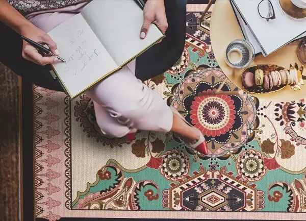 Tapis en vinyle Fleurs géométriques