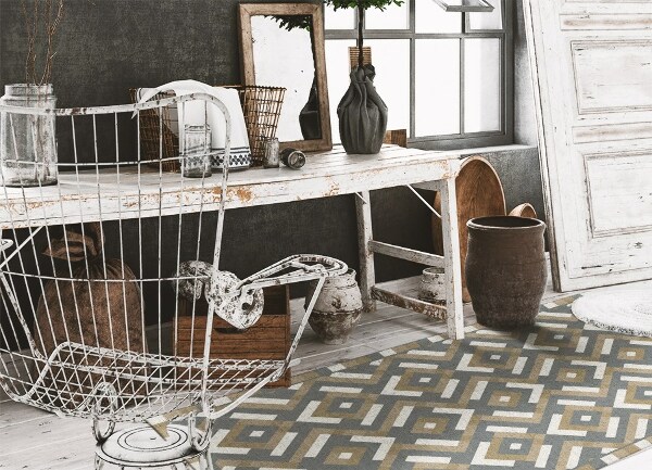 Tapis vinyle Géométrie Aztèque
