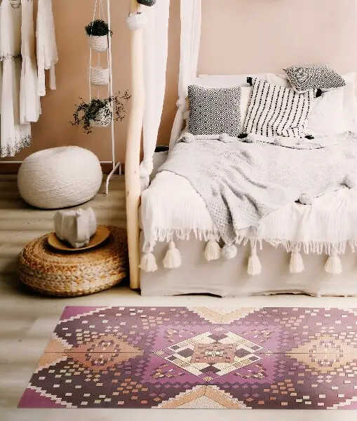 Tapis vinyl Roman géométrique